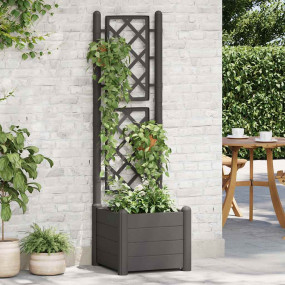 Garden Planter Anthracite Polypropylene Medium Decorati...