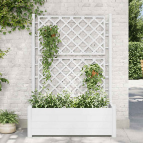 Garden Planter White Polypropylene Large UV-resistant m...
