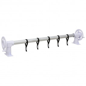 Pool Cover Roller Silver and white Plastic, aluminum Ad...