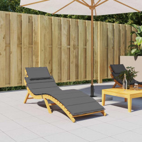 Sun Lounger Cushion Anthracite Oxford fabric (100% poly...