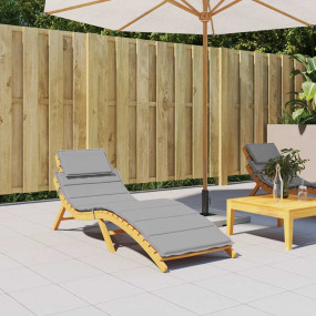 Sun Lounger Cushion Grey Oxford fabric (100% polyester)