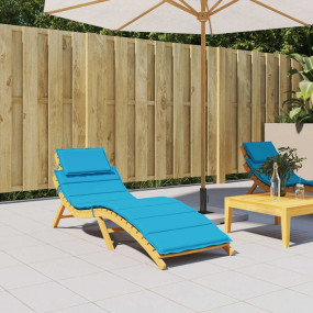 Sun Lounger Cushion Blue Oxford fabric, Foam fiber
