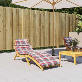 Sun Lounger Cushion Red Check Pattern Oxford Fabric (10...