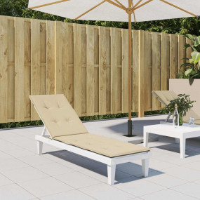 Deck Chair Cushion Beige Oxford fabric (100% polyester)