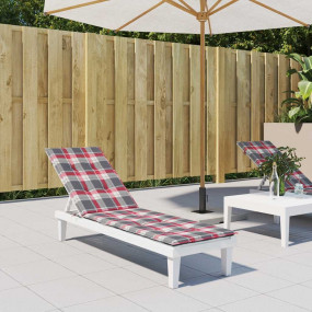 Deck Chair Cushion Red check pattern Oxford fabric (100...