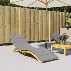 Sun Lounger Cushion Grey Oxford fabric 78.7 x 19.7 x 1....