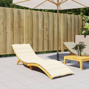 Sun Lounger Cushion Cream Oxford fabric (100% polyester...