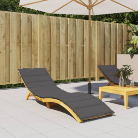 Sun Lounger Cushion Anthracite Oxford fabric (100% poly...