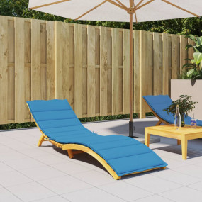 Sun Lounger Cushion Blue Oxford fabric 78.7 in x 23.6 i...