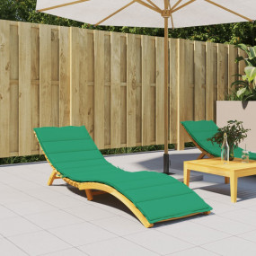 Sun Lounger Cushion Green Oxford fabric (100% polyester...