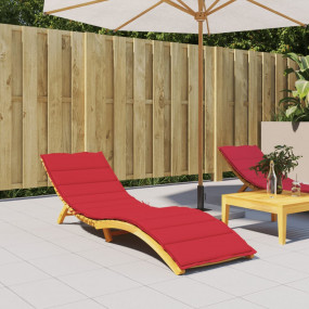 Sun Lounger Cushion Red Oxford fabric (100% polyester)