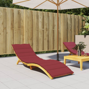 Sun Lounger Cushion Wine Red Oxford fabric 78.7 x 23.6 ...