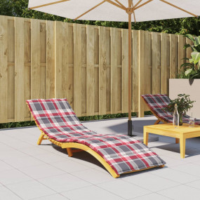 Sun Lounger Cushion Red Check Pattern Oxford fabric (10...