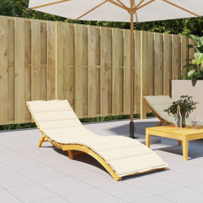 Sun Lounger Cushion Cream Oxford fabric (100% polyester...