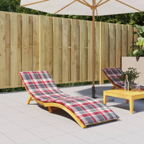 Sun Lounger Cushion Red Check Pattern Oxford fabric (10...