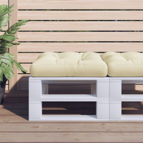 Pallet Cushion Cream Polyester 23.6 x 23.6 x 4.7 in