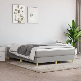 Box Spring Bed with Mattress Light gray