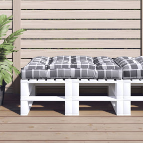 Pallet Cushion Gray Check 100% Polyester 47.2 in x 31.5...