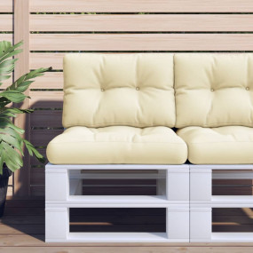 Pallet Cushion Cream Polyester 19.7 x 15.7 x 4.7 in