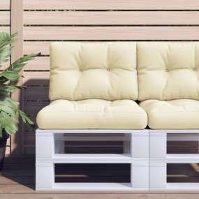 Pallet Cushion Cream 100% polyester 23.6 x 15.7 x 4.7 i...