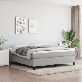 Box Spring Bed with Mattress Light grey