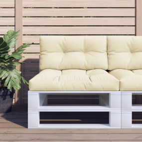 Pallet Cushion Cream 100% Polyester 31.5 in x 15.7 in x...