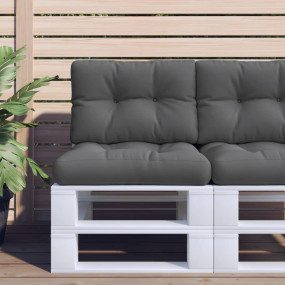 Pallet Cushion Set of 2 Anthracite 100% Polyester