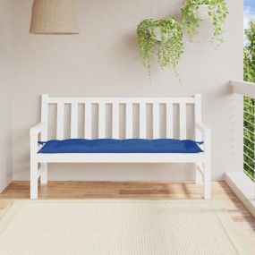 Garden Bench Cushion Blue Oxford fabric 59.1 in x 19.7 ...