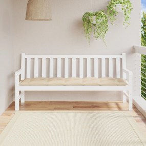 Garden Bench Cushion Beige Oxford fabric (100% polyeste...