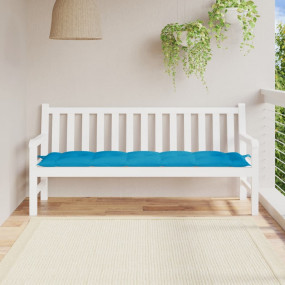 Garden Bench Cushion Light Blue Oxford Fabric (100% pol...