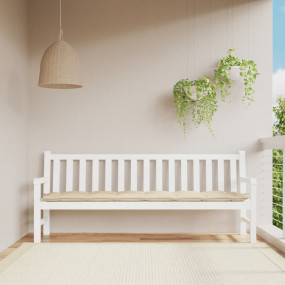 Garden Bench Cushion Beige Oxford fabric (100% polyeste...