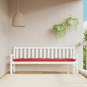 Garden Bench Cushion Red Oxford fabric 78.7 x 19.7 x 2....