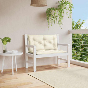 Garden Bench Cushion Set of 2 Cream White