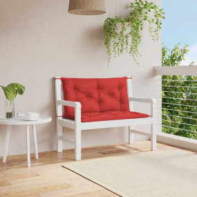 Garden Bench Cushion Set of 2 Red Oxford fabric (100% p...