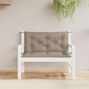 Garden Bench Cushion Set of 2 Taupe Oxford fabric (100%...