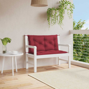 Garden Bench Cushion Set of 2 Wine Red 100% Oxford Fabr...