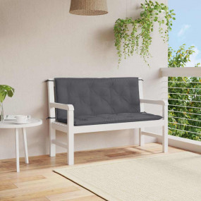 Garden Bench Cushion Set of 2 Anthracite