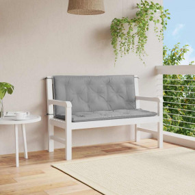 Garden Bench Cushion Set of 2 Gray Oxford fabric (100% ...