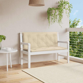 Garden Bench Cushion Set of 2 Beige Oxford fabric (100%...