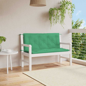 Garden Bench Cushion Set of 2 Green Oxford fabric (100%...