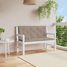 Garden Bench Cushion Set of 2 Taupe Oxford fabric