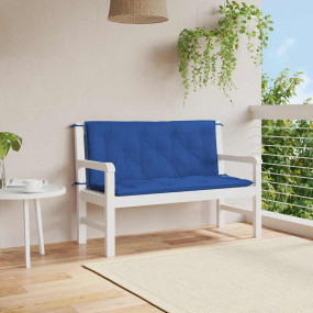 Garden Bench Cushion Set of 2 Blue Oxford fabric (100% ...