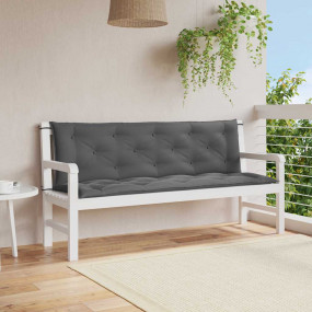 Garden Bench Cushion Set of 2 Anthracite