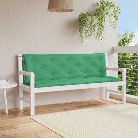 Garden Bench Cushion Set of 2 Green Oxford fabric (100%...