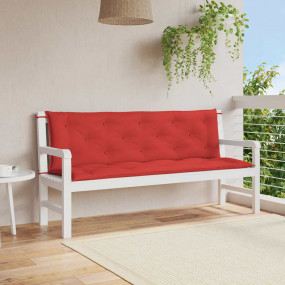 Garden Bench Cushion Set of 2 Red Oxford fabric (100% p...