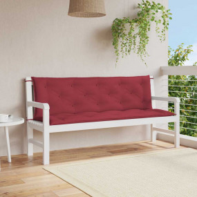 Garden Bench Cushion Set of 2 Wine red