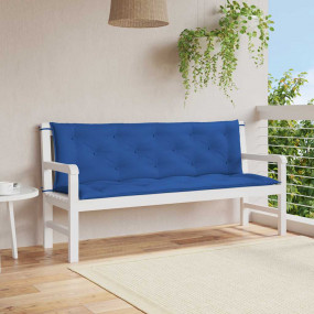 Garden Bench Cushion Set of 2 Blue Oxford fabric (100% ...
