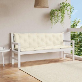 Garden Bench Cushion Set of 2 Cream White