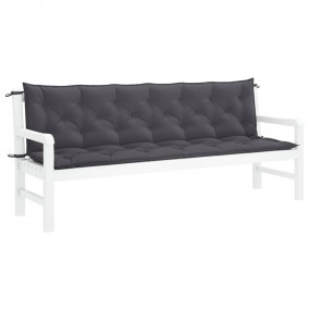 Garden Bench Cushion Set of 2 Anthracite