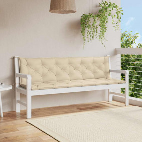Garden Bench Cushion  Set of 2 Beige Oxford fabric (100...